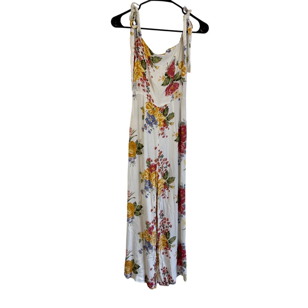 Reformation Fay Bouquet Floral Jumpsuit White Size 4 - Picture 2 of 6